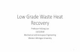 Low Grade Waste Heat Recovery - Homepages at WMU