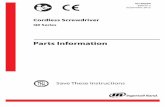 Parts List, Cordless Screwdriver, QX Series