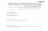 Optimization of Machining Parameters for Product Quality ...