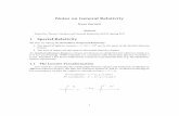Notes on General Relativity