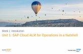 Week 1: Introduction Unit 1: SAP Cloud ALM for Operations ...