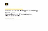 Computer Engineering MSCpE Graduate Program Handbook