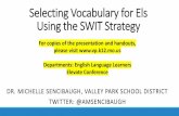 Selecting Vocabulary for Els Using the SWIT Strategy