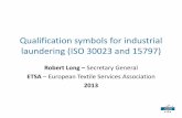 Qualification symbols for industrial laundering (ISO 30023 ...