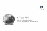 Credit Suisse conference - Hydro - SH