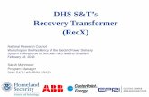 DHS S&T’s Recovery Transformer (RecX)