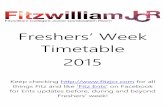Freshers’ Week Timetable 2015