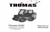 Thomas 81/83 Owners Manual