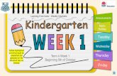 Week 1 Kindergarten Term 4