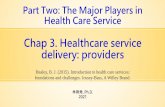 Chap 3. Healthcare service delivery: providers
