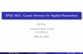 EPSE 581C: Causal Inference for Applied Researchers