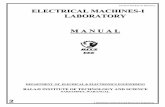 Electrical Machines-II laboratory ELECTRICAL MACHINES I ...