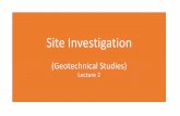 Site Investigation (Geotechnical Studies)