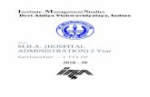 Syllabus M.B.A. (HOSPITAL ADMINISTRATION) 2 Year