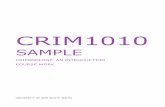 Course Notes - CRIM1010