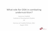 Role for ODA in combating undernutrition