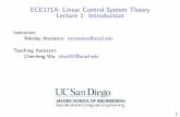 ECE171A: Linear Control System Theory Lecture 1: Introduction