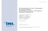 Framework for Human- Automation Collaboration: Project ...