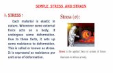 SIMPLE STRESS AND STRAIN 1. STRESS
