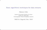 Basic algorithmic techniques for data streams