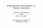 Photoelectric determination of Planck's constant