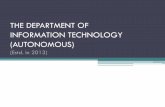 THE DEPARTMENT OF INFORMATION TECHNOLOGY …