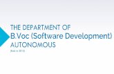 THE DEPARTMENT OF B.Voc (Software Development) …