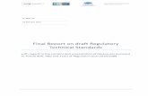 Final Report on draft Regulatory Technical Standards