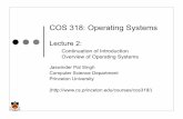 COS 318: Operating Systems - Princeton University