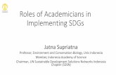 Roles of Academicians in Implementing SDGs