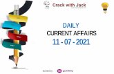 DAILY CURRENT AFFAIRS 11 -07 -2021