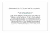 NGSLR Performance in High and Low Energy Operation