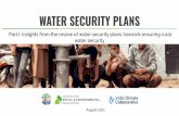 WATER SECURITY PLANS