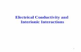 Electrical Conductivity and Interionic Interactions
