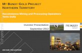1M ounce Mt Bundy Gold Project