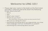 Welcome to LING 101! - University of North Carolina at ...
