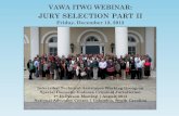 VAWA ITWG WEBINAR: JURY SELECTION PART II