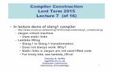 Compiler Construction Lent Term 2015 Lecture 7 (of 16)