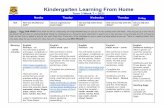 Kindergarten Learning From Home