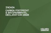 Incada carbon footprInt & EnvironmEntal dEclaration 2020