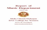 Report of Music Department