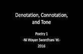 Denotation, Connotation, and Tone - UB
