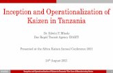 Inception and Operationalization of Kaizen in Tanzania