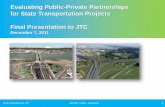 Evaluating Public-Private Partnerships for State ...