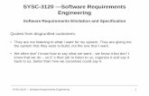 SYSC-3120 —Software Requirements Engineering