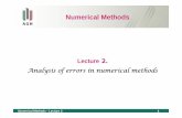 Analysis of errors in numerical methods