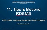 11. Tips & Beyond RDBMS
