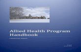 Allied Health Program Handbook - towson.edu