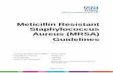 Meticillin Resistant Staphylococcus Aureus (MRSA) Guidelines