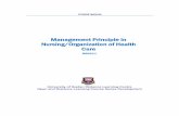 Management Principle in Nursing/Organization of Health Care